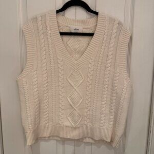 EUC Aritzia Wilfred Cream Sweater Vest